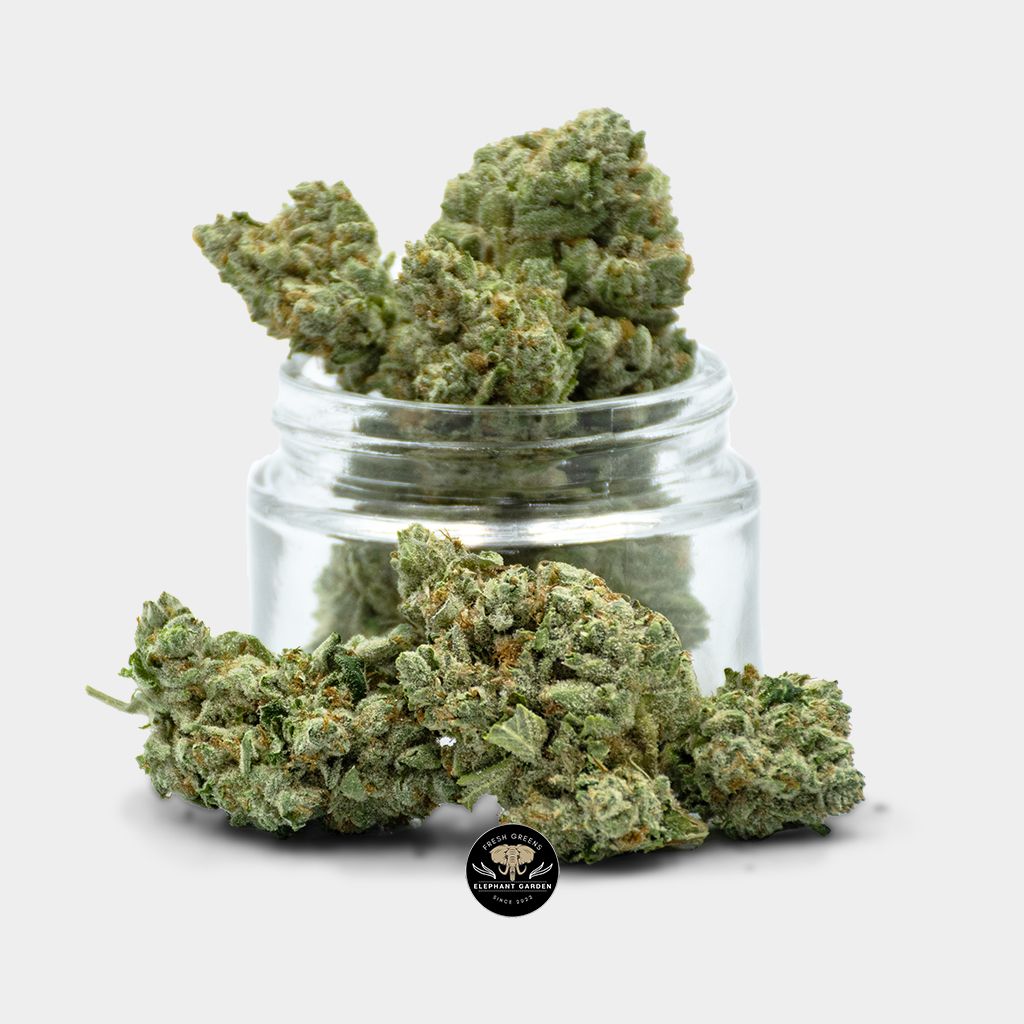 Buy Tire Fire OG at Elephant Garden Online Weed Dispensary & Online Pot Shop - Glass Shot