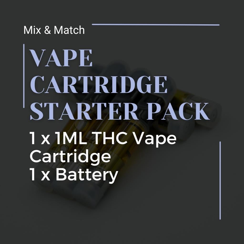 Vape Cartridge Starter Pack - 1ML THC Vape Cartridge & Battery
