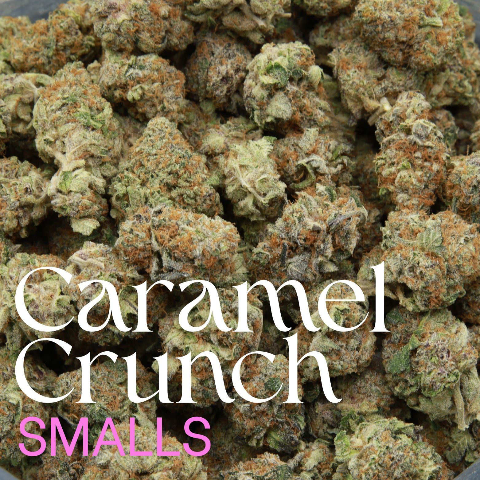 Caramel Crunch Smalls AAA hybrid delivers buttery caramel and toffee flavours with balanced effects. Premium small buds, great value. Canadian cannabis with fast shipping.