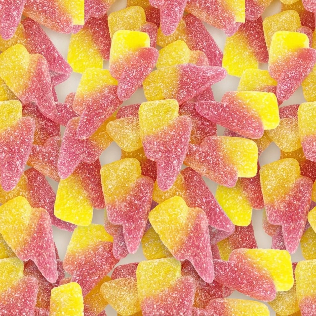 Drip edible strawberry lemon lightning bolts