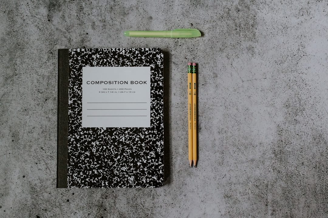 Notebook and pencil for tracking your cannabis microdosing journal
