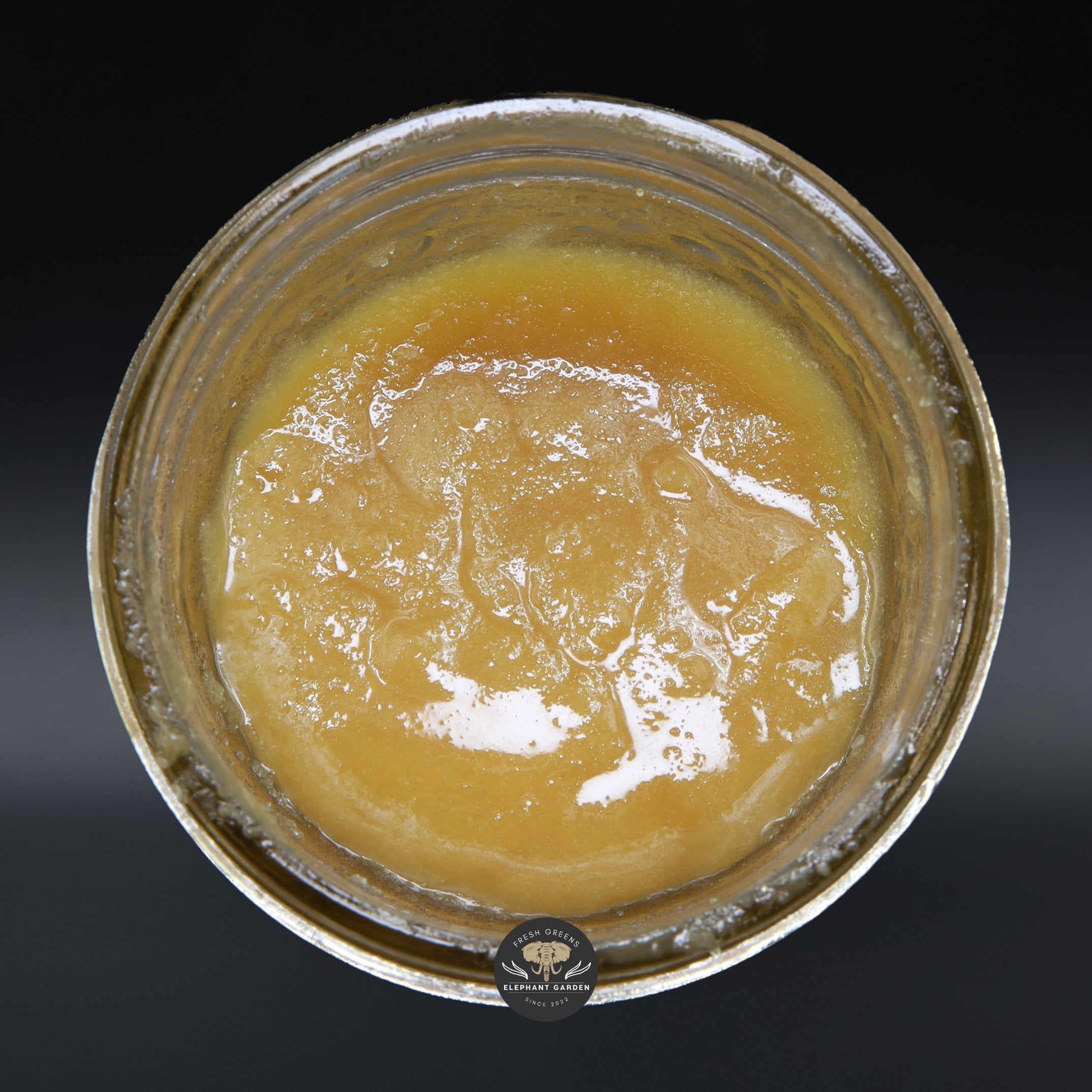 Jar of Hawaiian Skunk Live Resin from Elephant Garden batch date March 2026