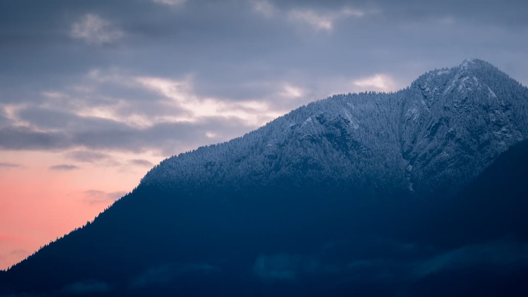 British Columbia mountain landscape at golden hour representing BC craft cannabis culture
