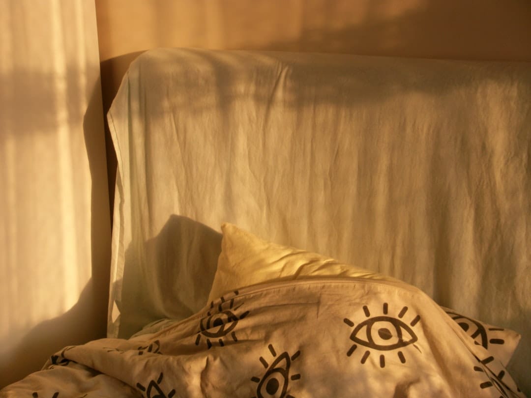 Cozy peaceful bedroom setting for deep restful sleep