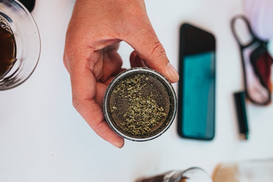 Cannabis herb grinder perfect for grinding popcorn buds