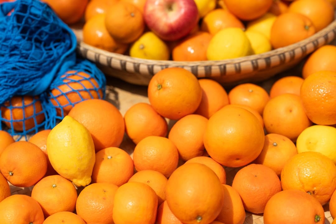 Fresh oranges and lemons representing limonene terpene aroma in cannabis