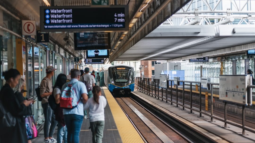 SkyTrain station in the New Westminster area of Metro Vancouver BC