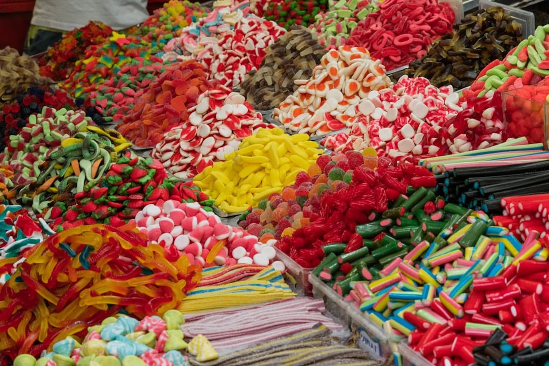 Real candy-store candies infused with D9 THC distillate from Drip Edibles