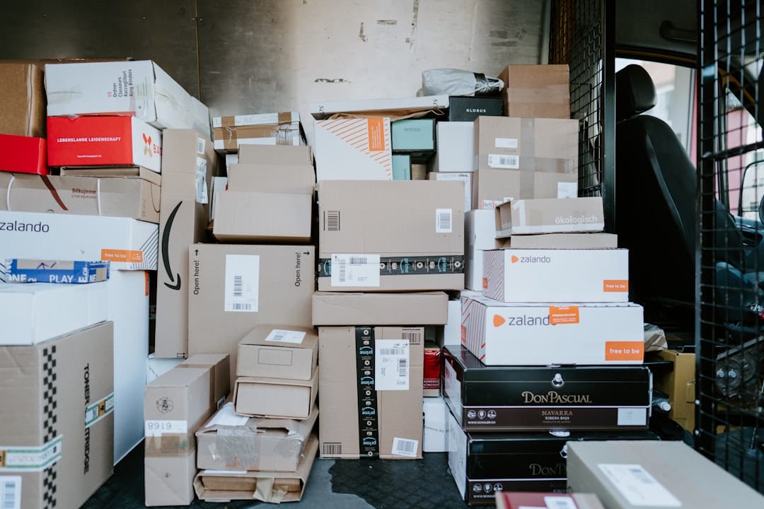 Brown cardboard packages prepared for cannabis delivery via Canada Post Xpresspost