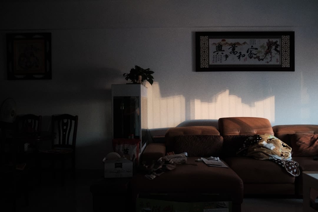 Cozy living room with warm lighting perfect for evening indica relaxation