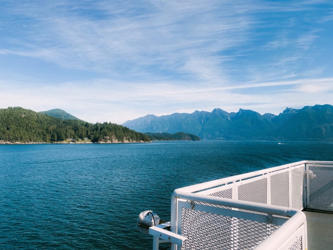 Sunshine Coast BC water and mountain landscape representing craft cannabis terroir