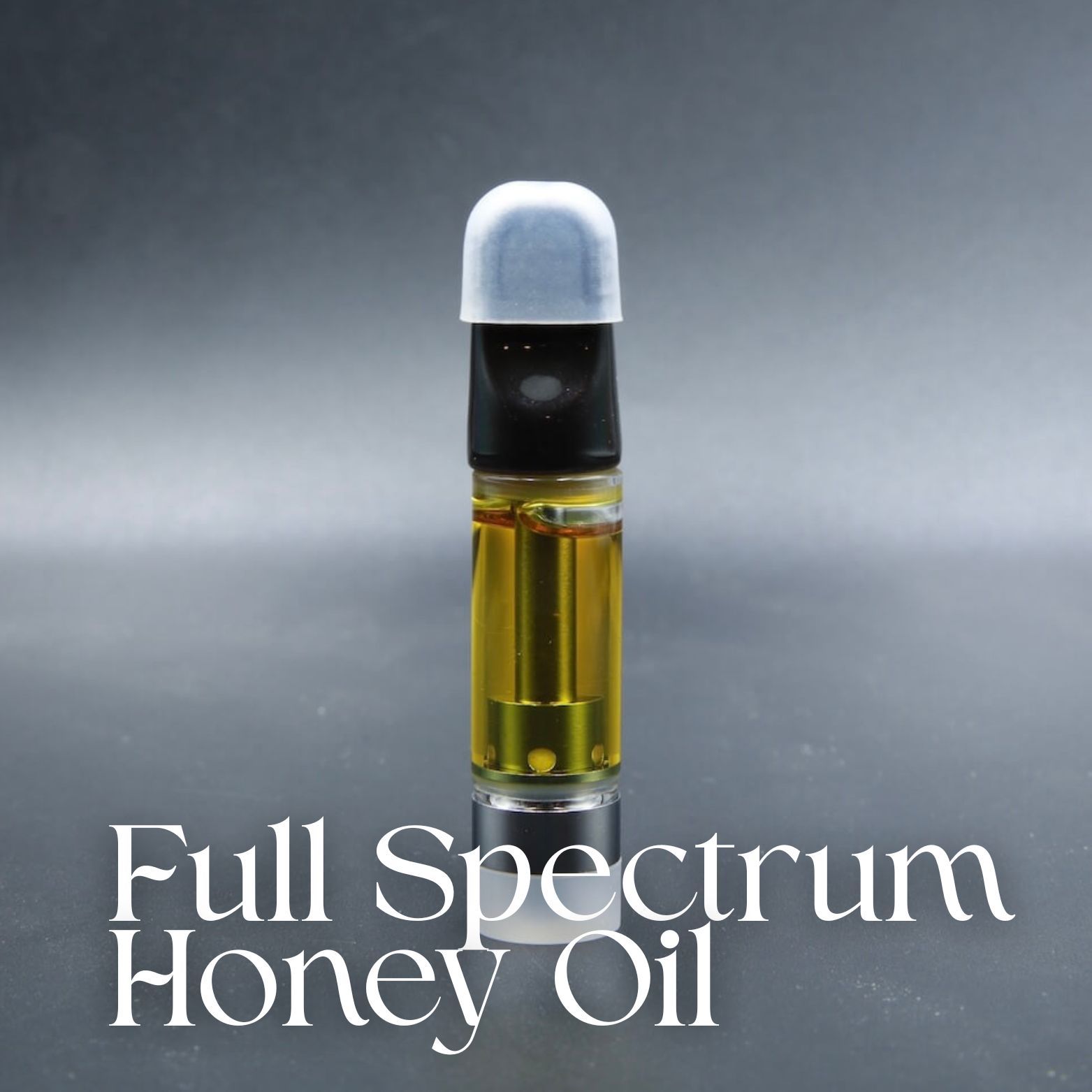 Full Spectrum Honey Oil Vape Cartridge from Elephant Garden with golden amber oil