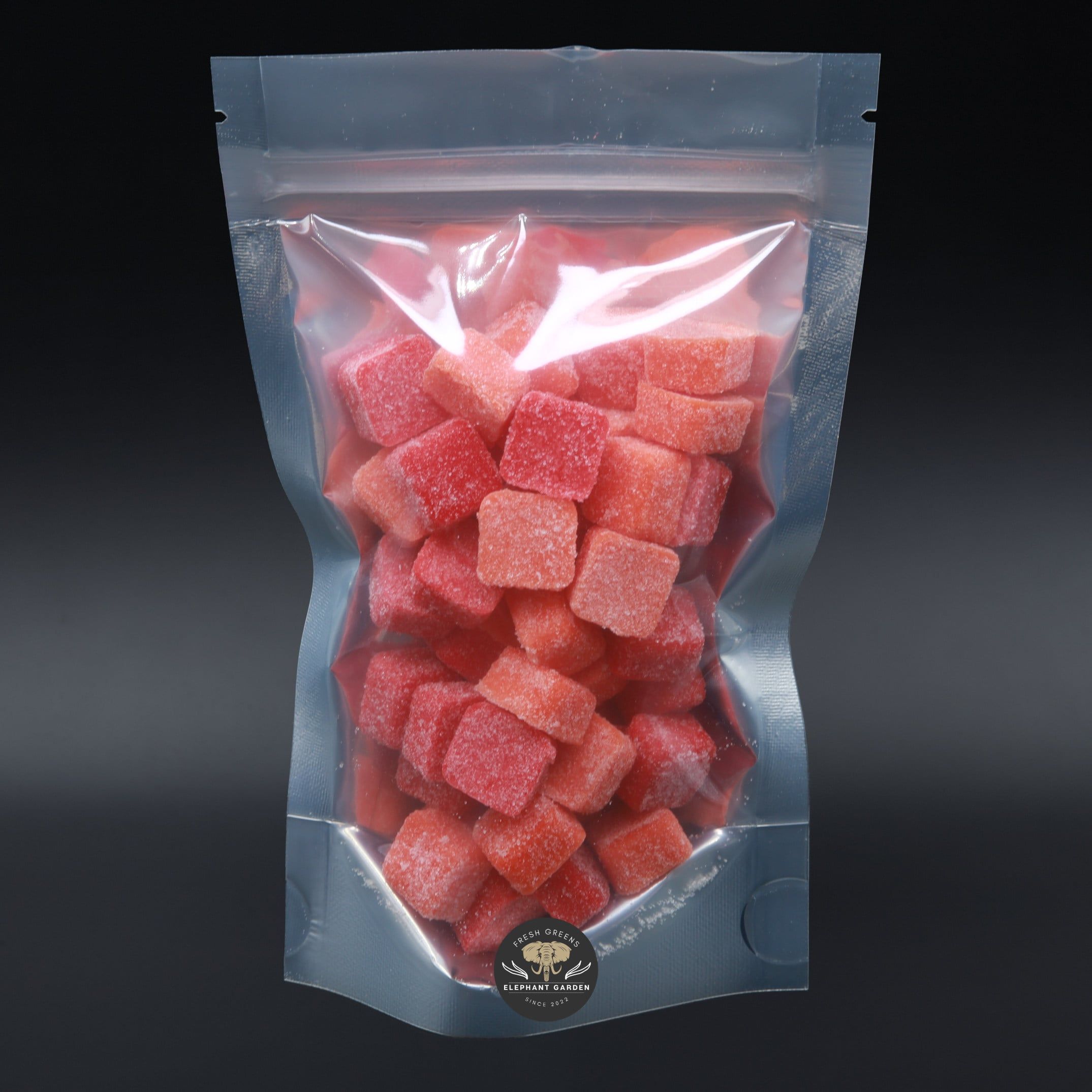 Strawberry Kiwi and Orange Creamsicle CBD 5000MG from Elephant Garden. Bag of mixed flavours of CBD edibles.