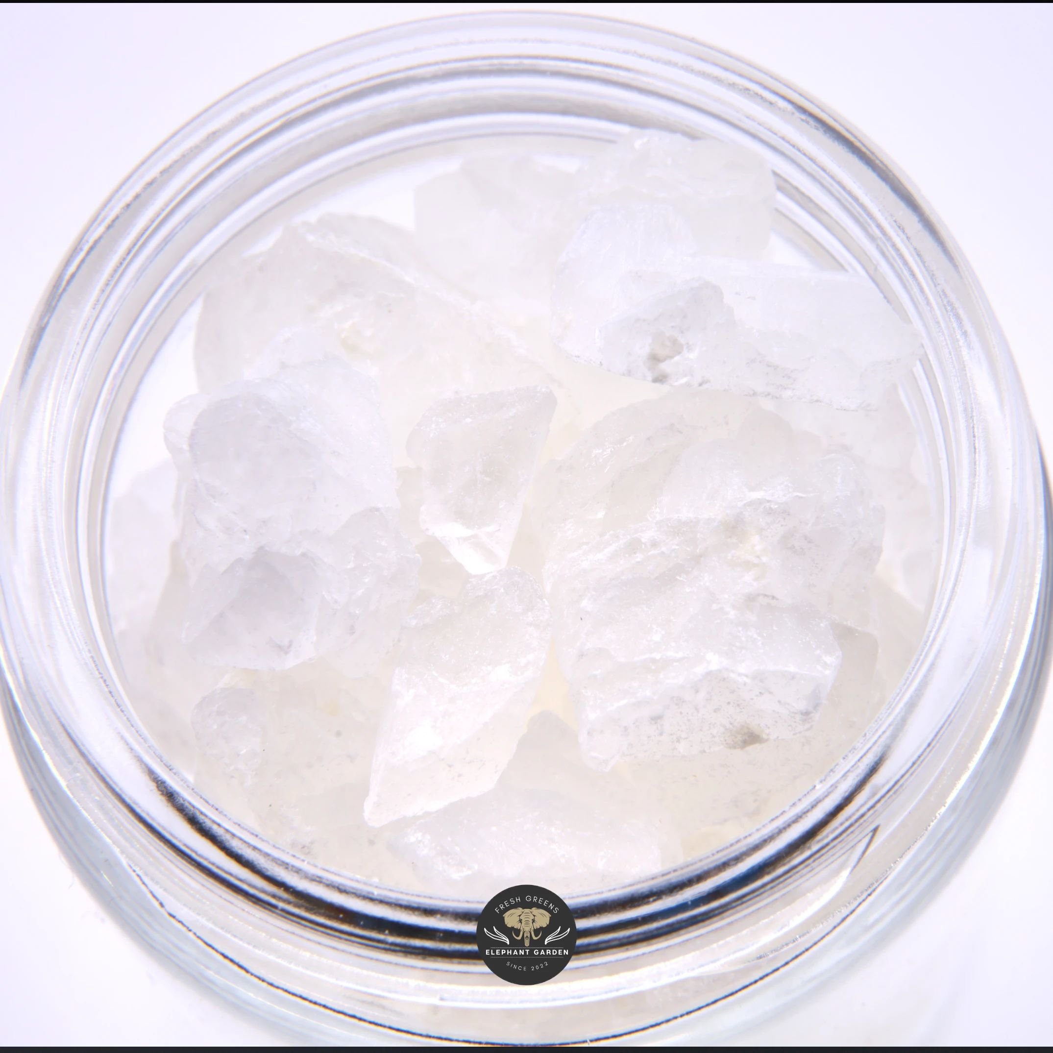 THC diamonds concentrate, close-up of crystalline THCA