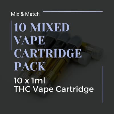 10 Mixed Vape Cartridge Pack - THC Vape Cartridge Pack - 10 x 1ML