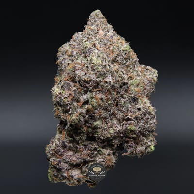 Cali Octane indica flower, close-up product photo of the jar