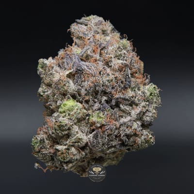 Tyson Pink indica flower, close-up product photo