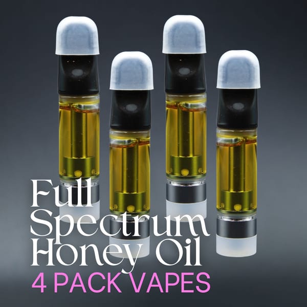 4 pack full spectrum honey oil vapes from elephant garden