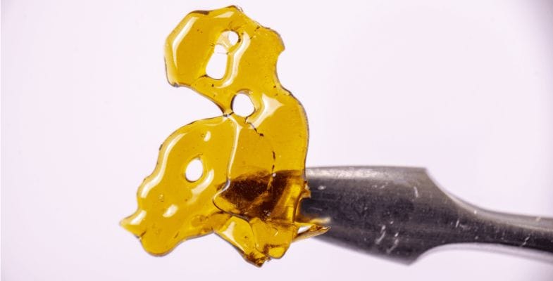 Dabbing is the most common method of consuming shatter. A dab rig 