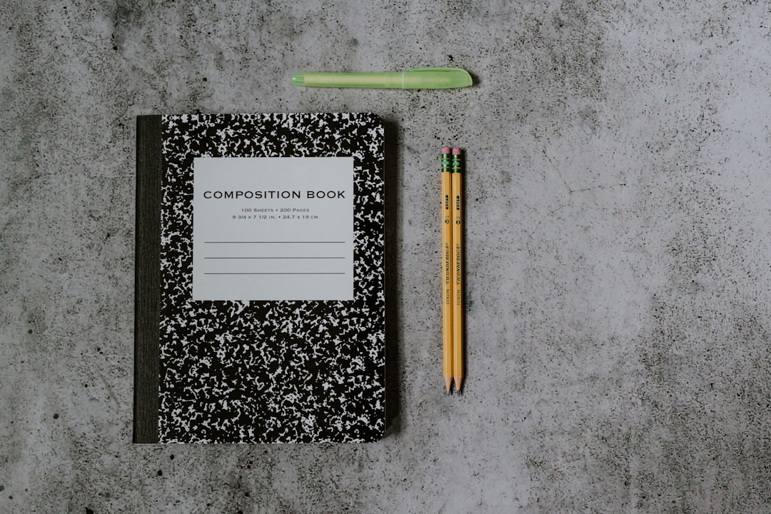Notebook and pencil for tracking your cannabis microdosing journal
