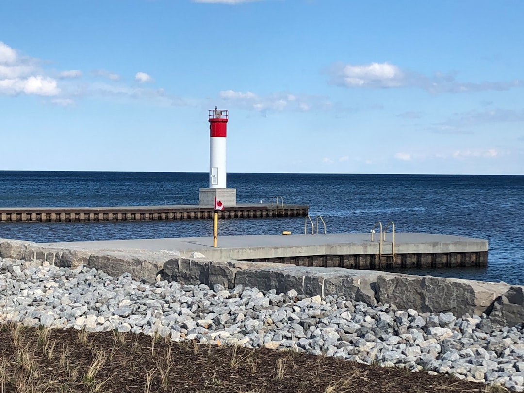 Oakville lighthouse on the Lake Ontario waterfront in Halton Region Ontario